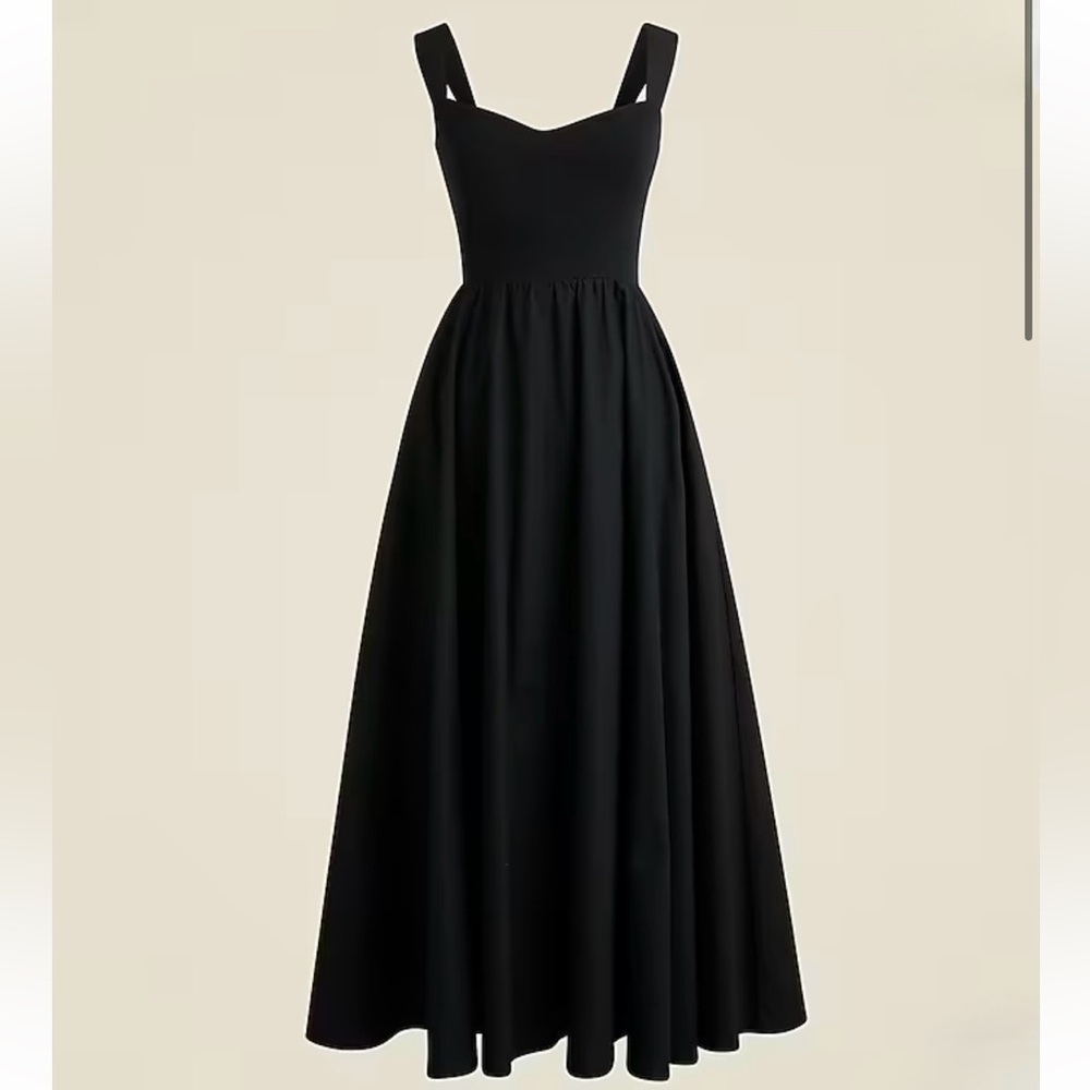 J. Crew 2024 Sweetheart Tank Dress with Poplin Skirt Size M